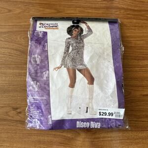 California Costumes Disco Diva Dress Size XL(Fits Large)Hippie Halloween Party